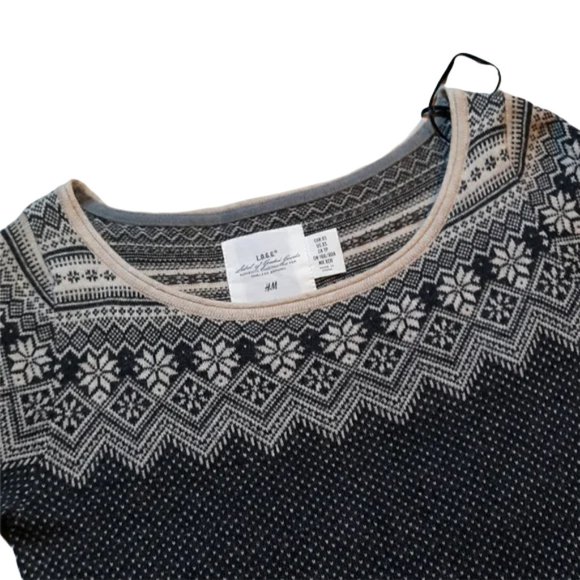 ⏰Fair Isle sweater dress w/drawstring - Picture 3 of 11